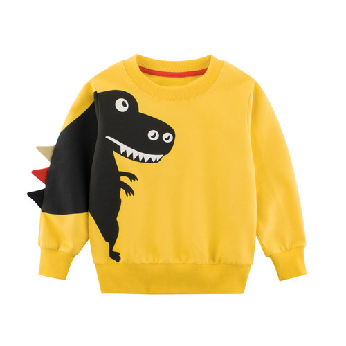 Korean fashion children's clothing autumn new products 2024 children's clothes children's dinosaur sweatshirt consignment ins