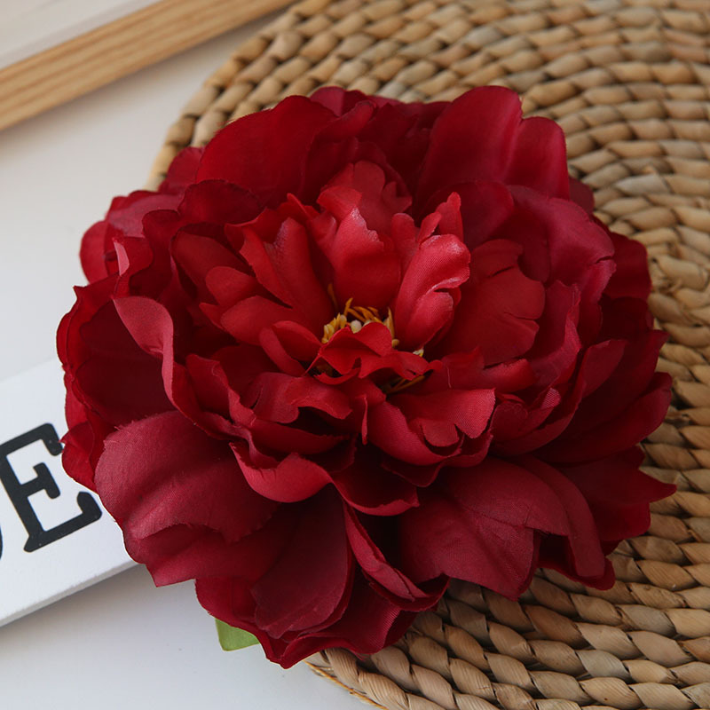 Diameter 15cm9 color peony flower head wedding decoration home decoration road leading flower wall with simulation flowers 3
