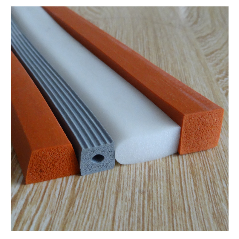 耐高温D形半圆硅胶发泡密封条 低密度高发泡耐高温硅橡胶密封条