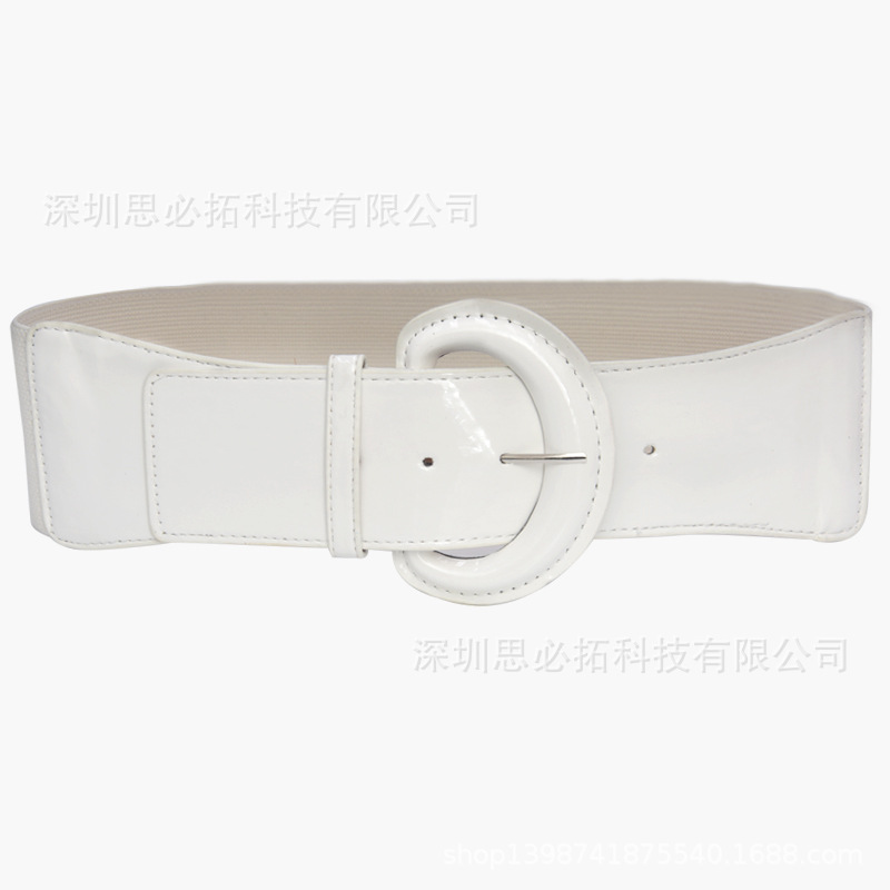 2018 nuevo estilo japonés y coreano estilo europeo y americano cinturón de mujer súper delgado de cuero ancho sello de cintura ventas directas de fábrica