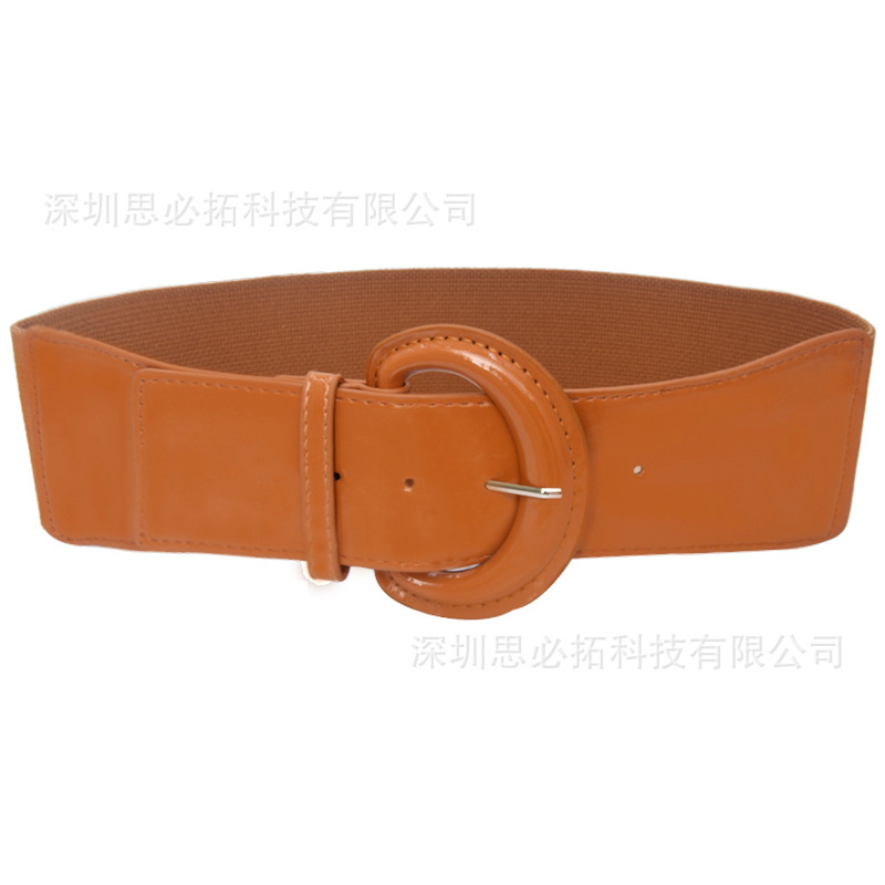 2018 nuevo estilo japonés y coreano estilo europeo y americano cinturón de mujer súper delgado de cuero ancho sello de cintura ventas directas de fábrica