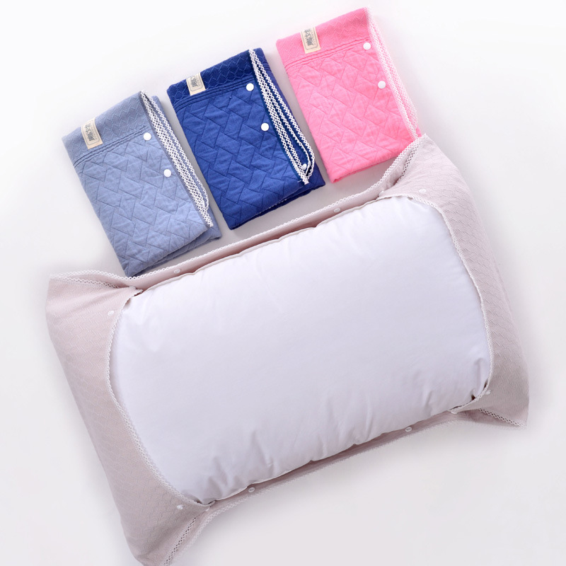 Pillowcase cotton wholesale special gauze pillowcase buckle adjustable pure cotton pillow cover thickened breathable can be embroidered
