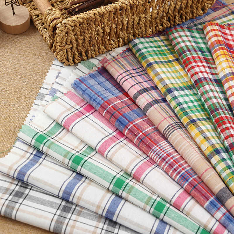 厂家现货 全棉色织布春夏网红时装女装童装衬衫家居服用布 格子布