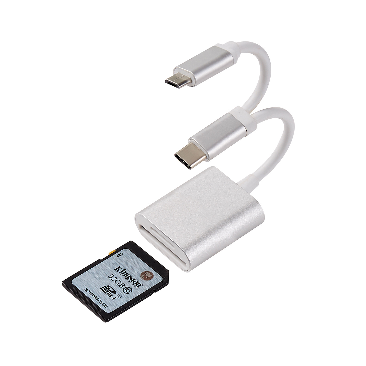 OTG card reader TYPE C/MICRO USB SD/TF camera card reader driving recorder video reading