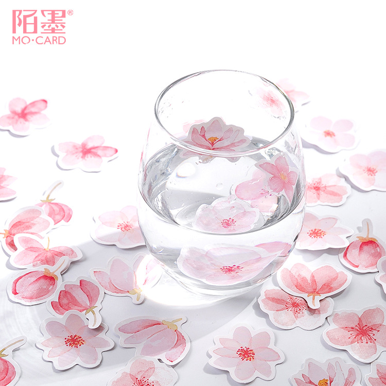 Mo mo en caja pegatinas Sakura historia diario álbum decorativo pegatinas de sellado pegatinas DIY pegatinas 45 unidades