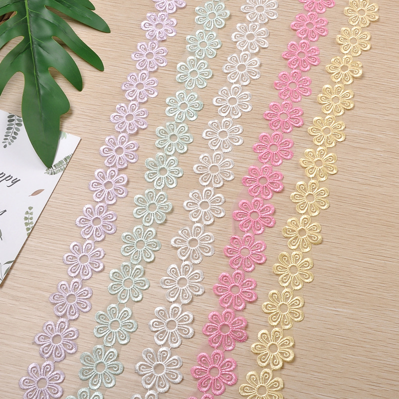 女装婚纱精美花边服装 辅料厂家批发 多色精美欧根纱饰品配饰花边