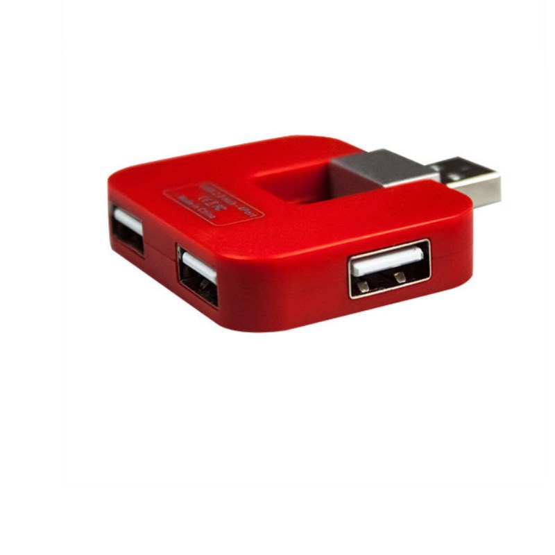 Giratorio USB divisor USB hub giratorio USB2.0HUB 4 puertos coche USB flash drive Hub extender