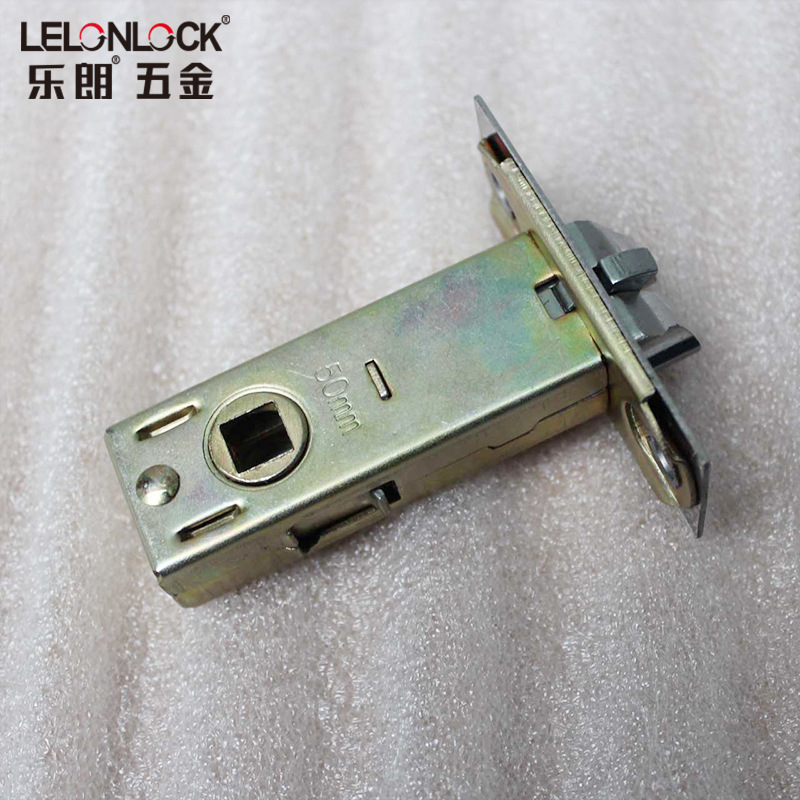 Lelang hardware Acero inoxidable 50mm pequeño perno anti-inserción de una sola lengua cuerpo de la cerradura de la puerta interior de una sola lengua de bloqueo