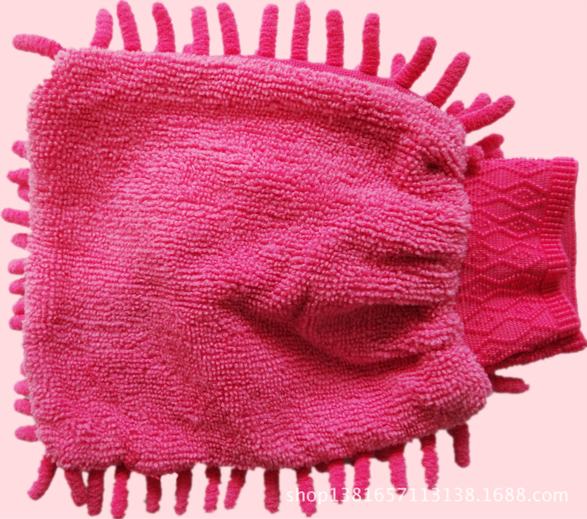 雪尼尔手套，单面手套，擦车手套，珊瑚虫擦车，除尘手套