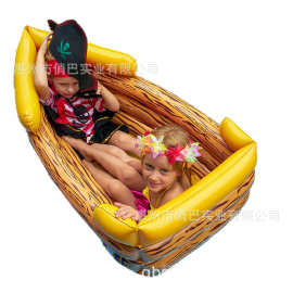 厂家直供水陆两用充气海盗船冰桶野炊充气沙拉吧海盗船玩水游泳池