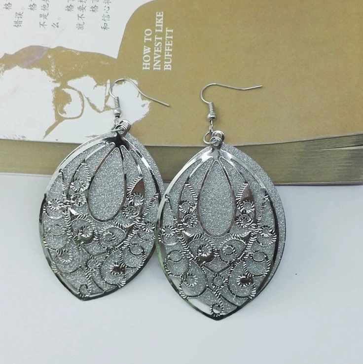 Earrings — European punk style, metallic twists and drops, gold/silver/black, lightweight