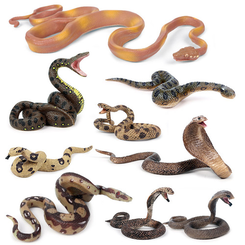 Simulated snake animal model python python cobra gold python animal model children's trick toys ornaments