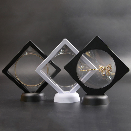 PE Film Suspension Packaging Jewelry Rack, Bangle and Brooch Transparent Display Stand, Plastic Storage Small Accessory Box