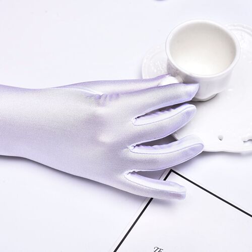 Women's Adjustable Length Spandex Gloves for Square Dancing, Formal White Gloves, Riding Women's Elastic Sun Protective Gloves