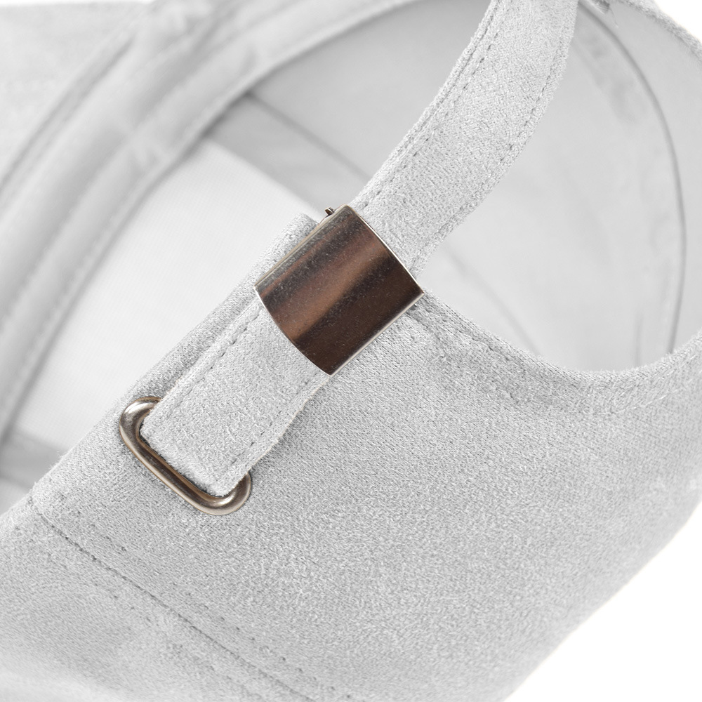 プレミアムスエードベースボールキャップ - 無地ダックビルサンハット追加画像