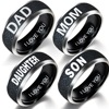 European and American Mother's Day Gift Jewelry Family Couple Family Ring Dad Mom Son Daughter