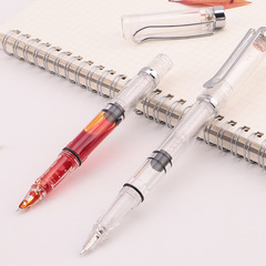 Transparent piston art curved tip student practice calligraphy elbow thin gold calligraphy adult office teacher teacher pen