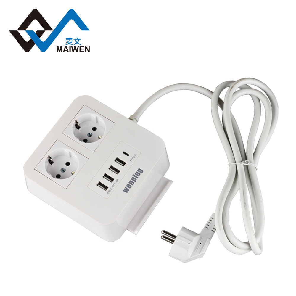 Type-C 欧规排插 德标延长线插座欧规插座 桌面排插插线板 拖线板