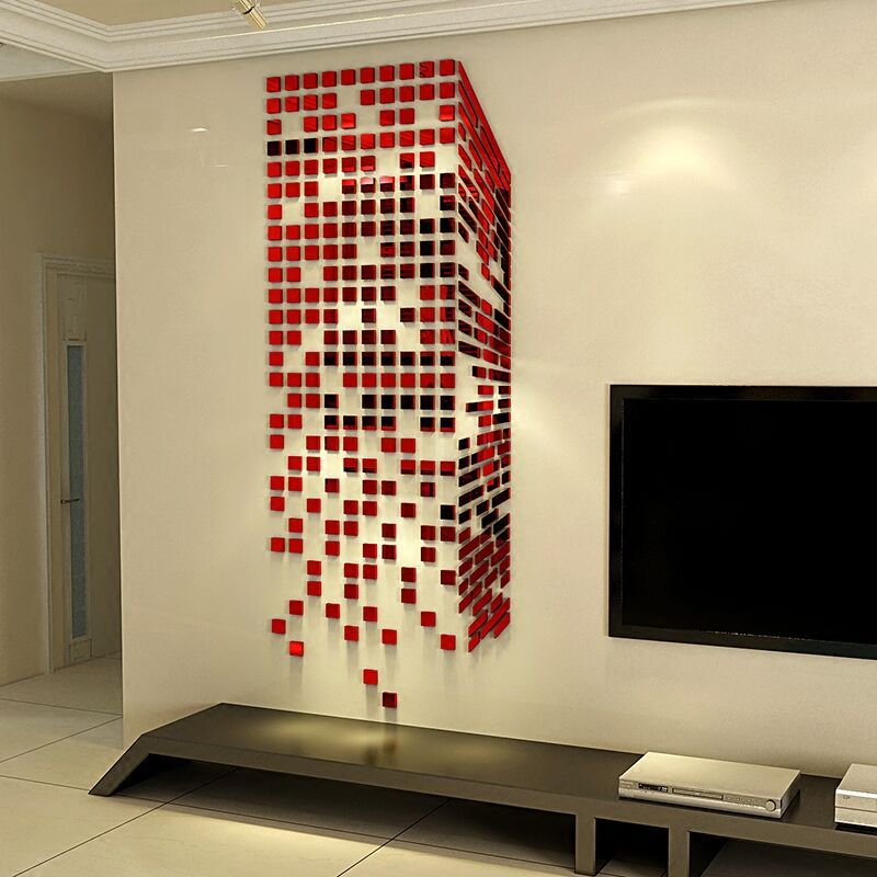 3d Acrylic Mirror Wall Stickers Mosaic Decorative Mural Home Decor_voghion.com