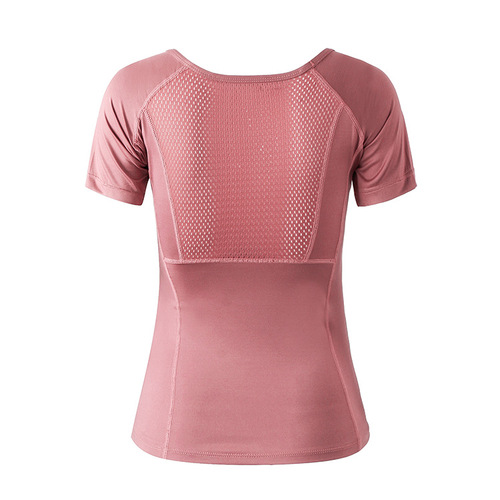 Yoga Wear Short Sleeve T-Shirt Slimming Body Shaping Sports Top Quick Dry Running Casual Fitness Wear for Outdoor 