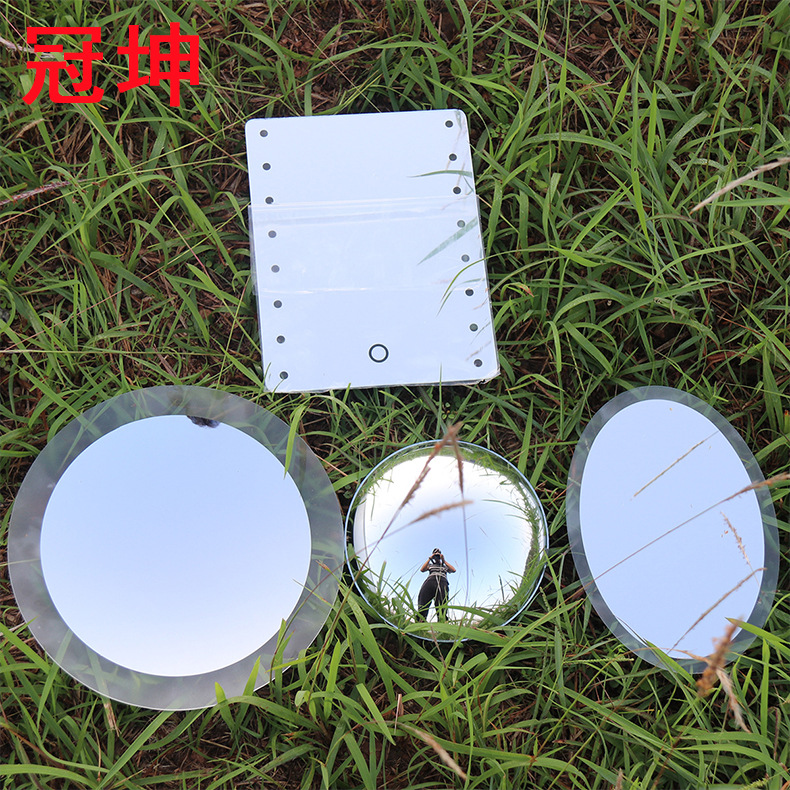 厂家LED化妆镜玻璃镜片喷砂方形圆形1-6mm折射率高不变形来图来样