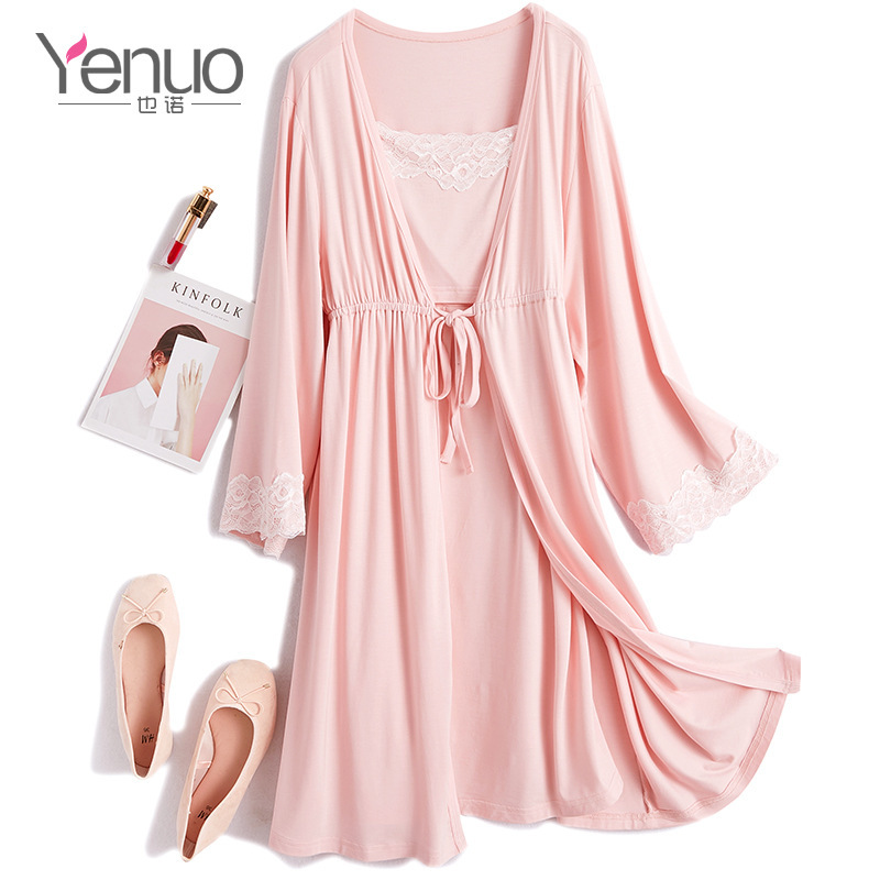 Amazon Modal Maternity Pajamas Thin Style Pregnant Women's Sleepwear Home Wear Fashionable Dress Nursing Set Two-Piece Set