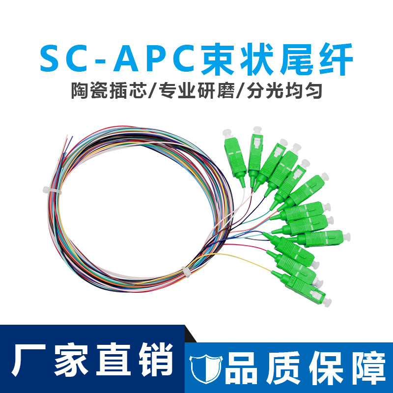 能事通 SC/APC-SM-0.9束状尾纤跳线光纤尾纤单模SC头 广电级12芯