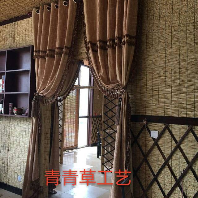 Reed Curtain Straw Curtain Sunshade Curtain Roller Curtain Partition Entrance Curtain Imitation Bamboo Door Curtain Wall Decoration Decorative Curtain