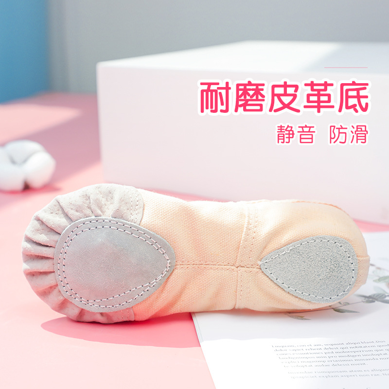 En stock 2 pares de zapatos de baile zapatos de ballet para mujeres adultas zapatos de ejercicio de fondo suave para niños zapatos de gimnasia de yoga zapatos de garra de gato