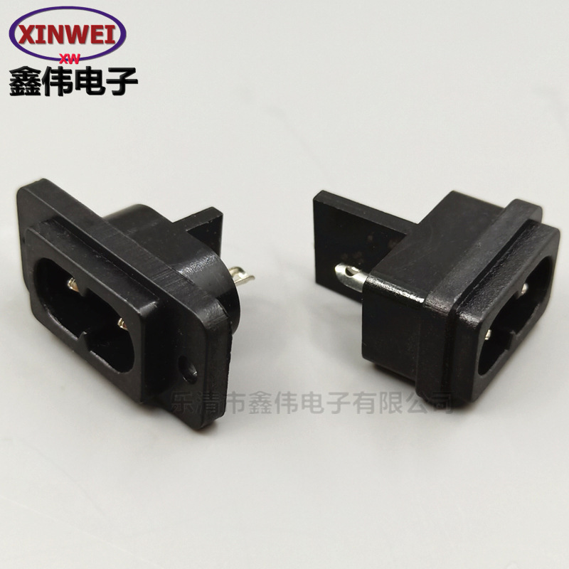 AC电源插座 八字形电源插座 二芯实空芯ac插座 直流插座AC-002