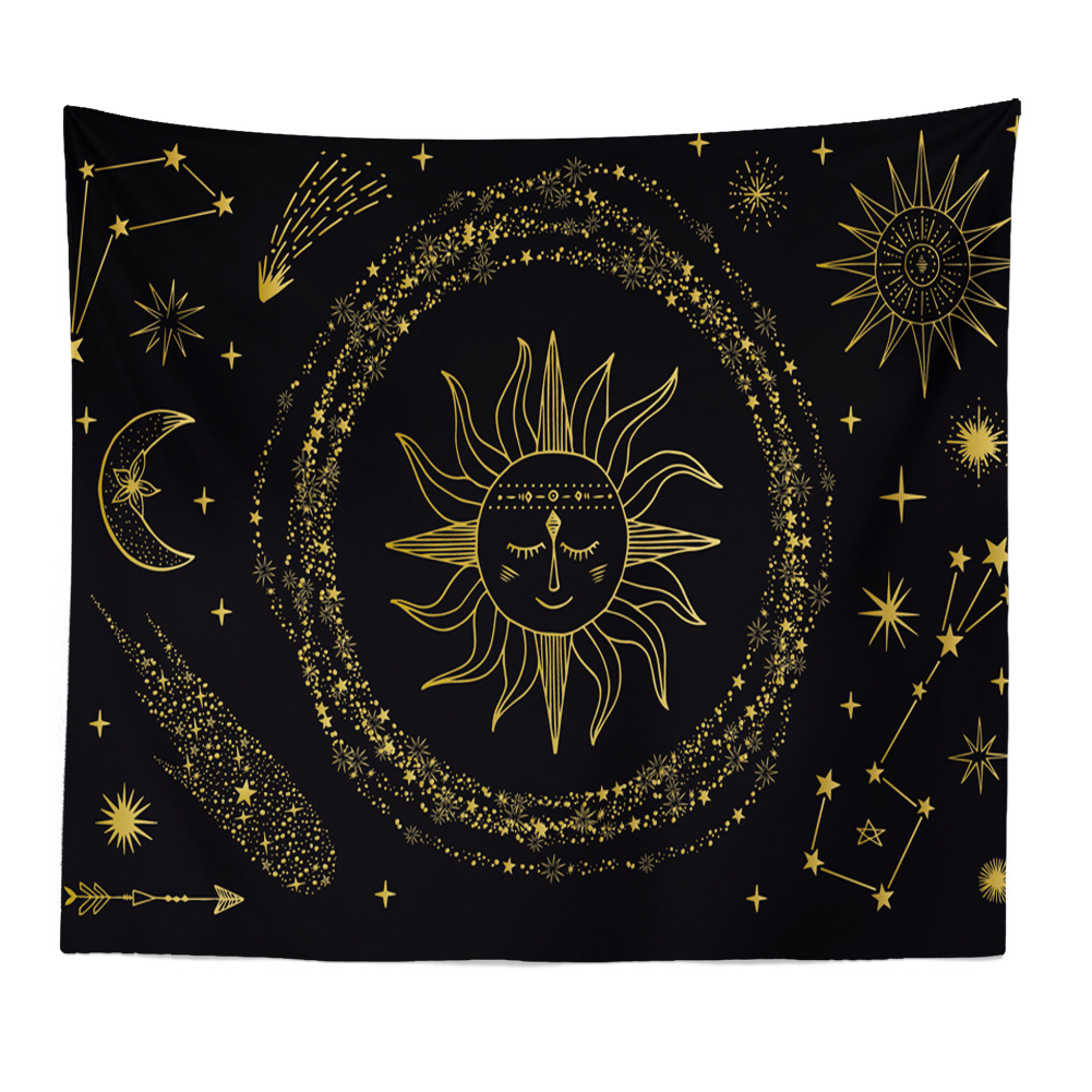 (2개) 아마존 폭발 보헤미안 스타 시리즈 홈 태피스트리 태피스트리 소파 배경 천 태피스트리 슈팅 커튼