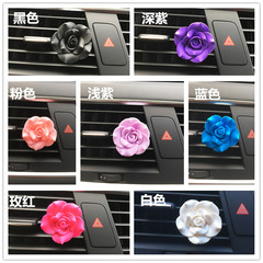 Colorful soap flower rose car air vent perfume clip car air freshener camellia car perfume clip