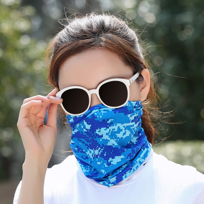 Outdoor cycling sports cold ice silk milk silk scarf multifunctional magic scarf breathable sun protection scarf