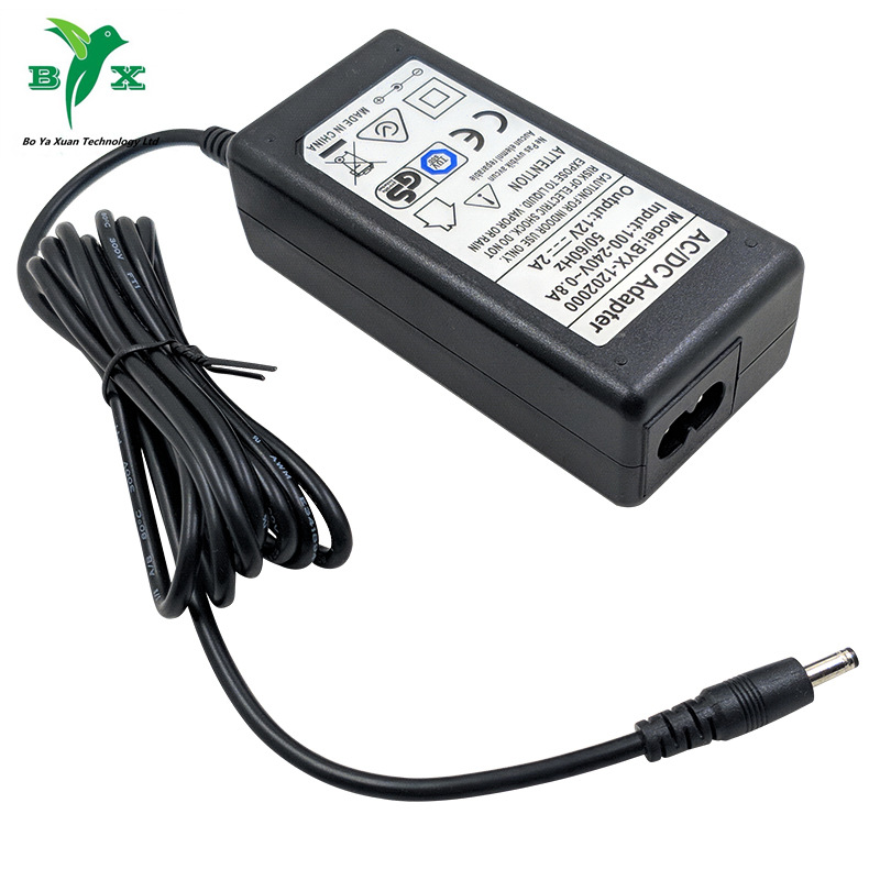 厂家供应开关电源12V2A桌面电源适配器 BS CE认证 带灯监控电源
