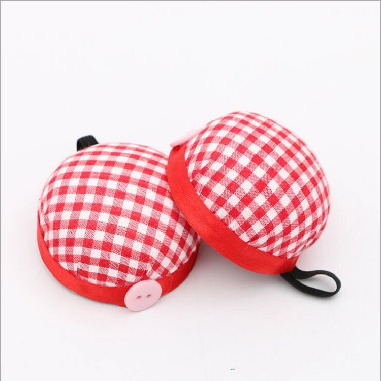 Заколка для запястья вилка портативная клетчатая ткань булавка мяч ручной работы DIY Цветочный зеленый белый клетчатый булавка мяч