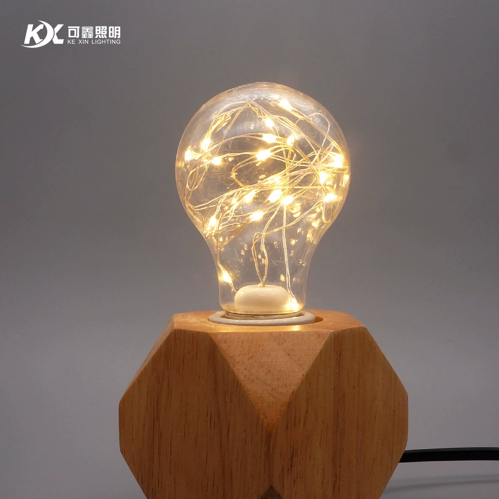 LED пластиковая медная линия светодиодная лампа A60 E27 2W 20 бусин дневной дневной праздничный рождественский декоративный светильник