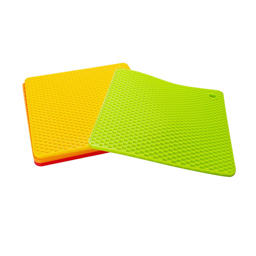 Square Honeycomb Silicone Placemat Household Mat Insulated Pot Mat Table Tray Clay Pot Mat