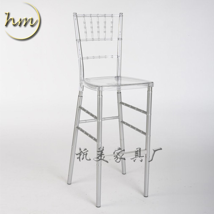 厂家批发 高吧树脂竹节椅 PC 婚礼高脚古堡椅 高端宴会吧台椅