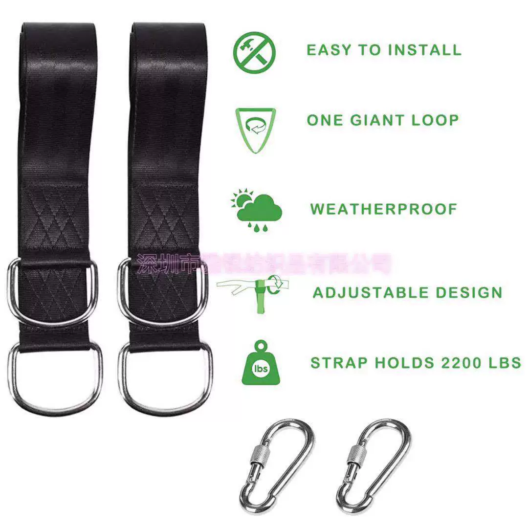 Ремни для детских уличных качелей, веревки для детских качелей, аксессуары для качелей, нейлоновые ремни для качелей с крючками.