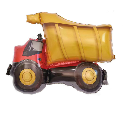 Factory direct sales hot-selling new large-sized transportation children's birthday party toys cartoon shape aluminum film balloons