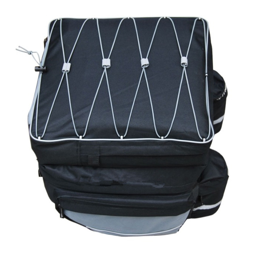 Bolsa de estante trasero de bicicleta de montaña bolsa de transporte tres en uno bolsa de soporte trasero de bicicleta bolsa de transporte doble bolsa de sillín