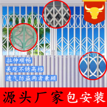 深圳店铺入户防盗不锈钢半全封闭拉闸推拉左右开阳台不占空间的门