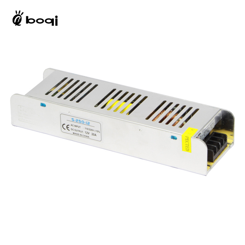 厂家12V20A240W恒压铁盒长条开关电源LED灯带监控安防适配器