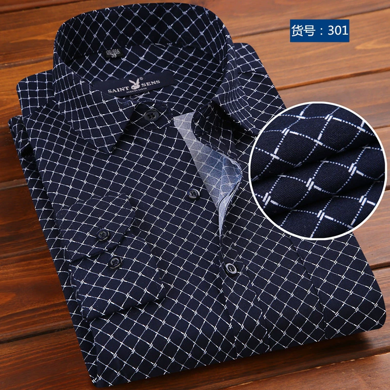 Shirt, for middle-aged man, floral print, Korean style