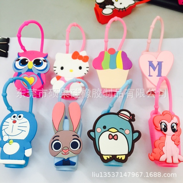 公仔卡通洗手液瓶硅胶套 PVC硅胶30ML洗手液瓶套