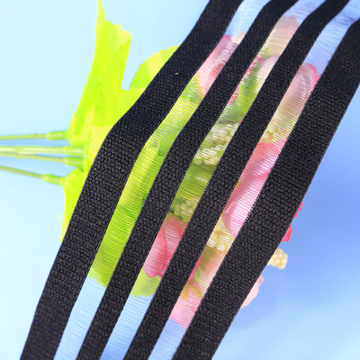 黑白现货 透气柔软锦纶鱼丝松紧带 可贴皮肤穿 橡筋辅料|ms