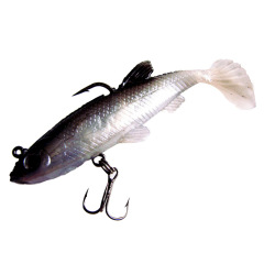 T-tail black and white lead fish soft fish 14g 8cm lure Largemouth bass killing soft bait fishing tackle wholesale