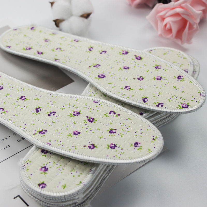 Factory wholesale small flower cloth deodorant insole deodorant sweat-absorbent breathable floral Four Seasons sports comfortable men's and women's shoes