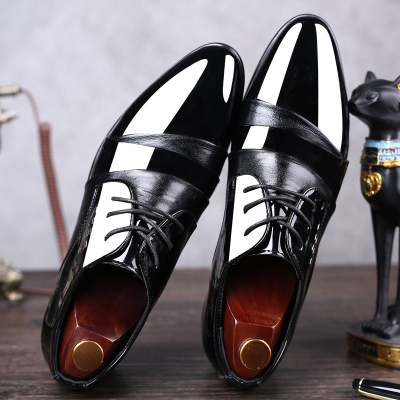New Leather Shoes for Men, Business Formal Shoes, Korean Style Men's Shoes, Large Size Pointed Toe Casual Shoes, Drop Shipping