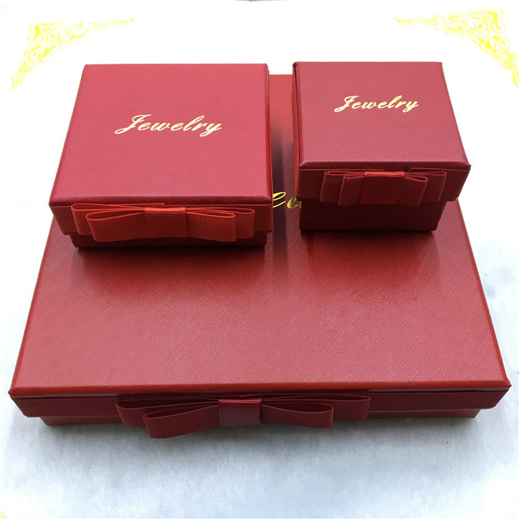 Jewelry necklace box, ring box and other wholesale Red Green optional spot supply jewelry gift box